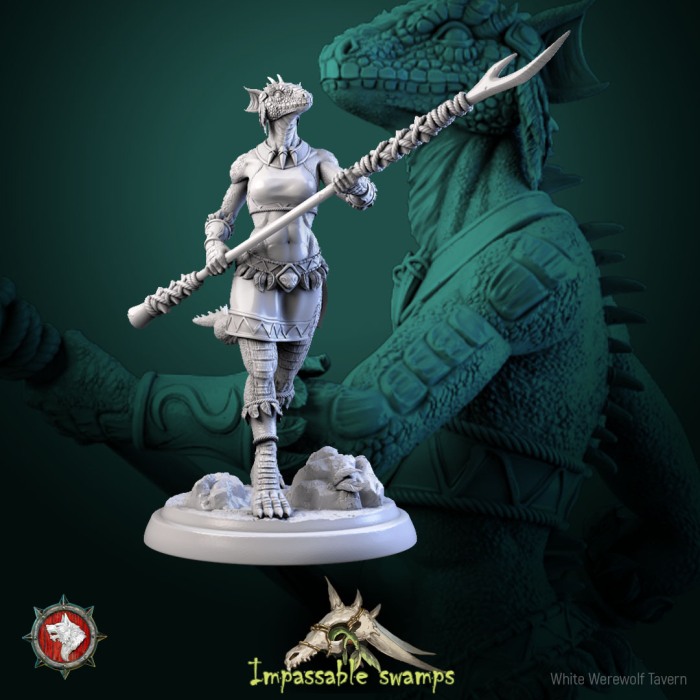 HCT 701. Lizardfolk woman lizard warriors set [2]