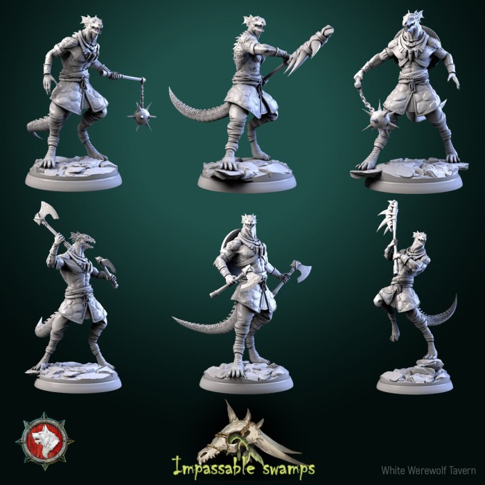HCT 702. Lizardfolk warriors set [1]