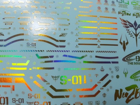 Decals - HCD0002. MG SAZABI ALL HOLO WATER DECAL