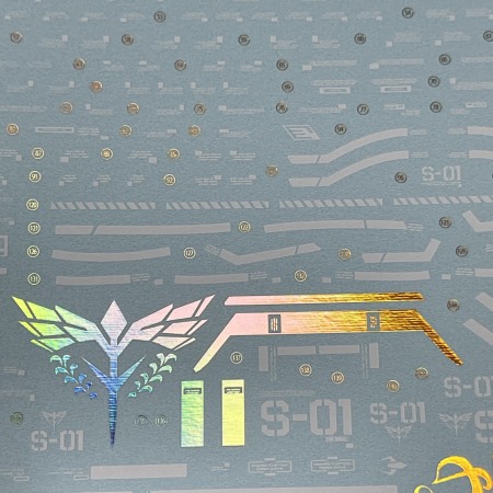 Decals - HCD0026. MG SAZABI WHITE & Gold part HOLO WATER DECAL