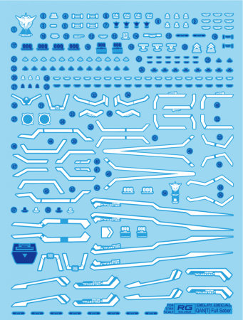 Decals - HCD0032. RG OO QAN[T] Full Saber WATER DECAL