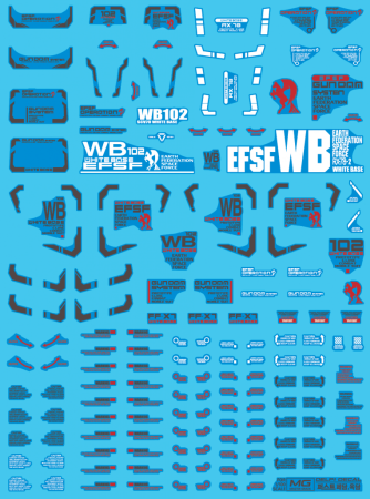 Decals - HCD0047. MG Ver. O.Y.W 0079 RX-78-2 WATER DECAL