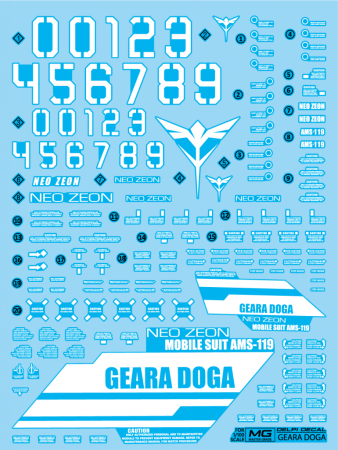 Decals - HCD0049. MG GEARA DOGA LUMINOUS WATER DECAL