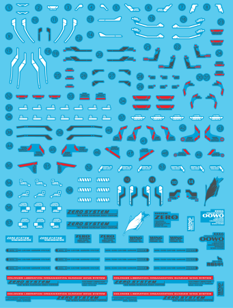 Decals - HCD0056. RG WING ZERO CUSTOM WATER DECAL