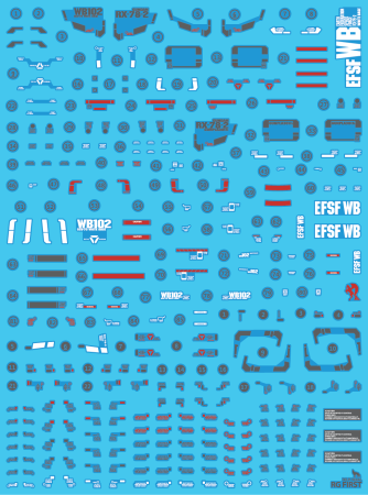 Decals - HCD0092. RG RX-78-2 FIRST WATER DECAL