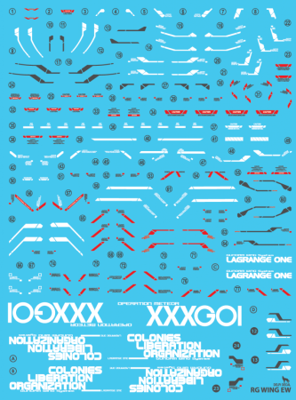 Decals - HCD0112. RG WING EW WATER DECAL
