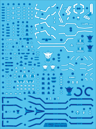 Decals - HCD0123. RG OO SEVEN SWORD/G WATER DECAL
