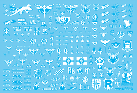 Decals - HCD0137. ZEON Universal WHITE Luminous WATER DECAL