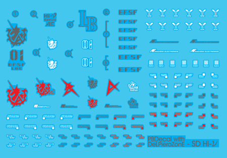 Decals - HCD0143. SD RX-93 Hi Nu WATER DECAL