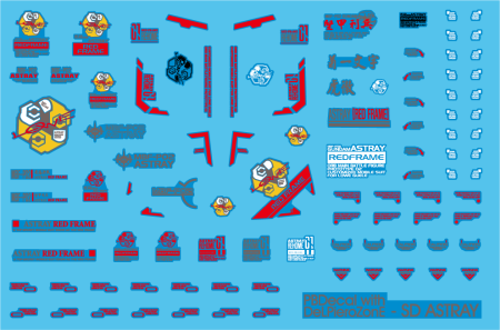 HCD0204. SD ASTRAY RED FRAME WATER DECAL