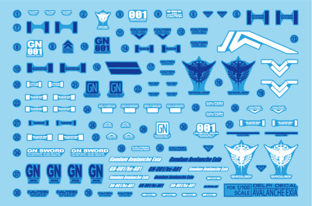 HCD0262. 1/100 ASTRAY AMATSU WATER DECAL(Gold Part Hologram)