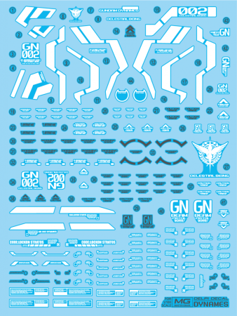 Decals - HCD0309. MG DYNAMES WATER DECAL(HOLO)