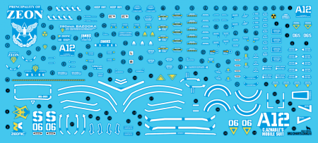 Decals - HCD0313. MG CHAR'S ZAKU II WATER DECAL