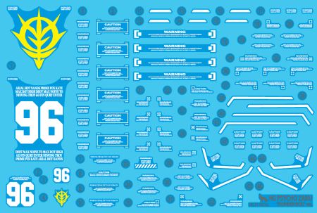 Decals - HCD0439. HG PSYCHO ZAKU THUNDERBOLT (Manual) WATER DECAL