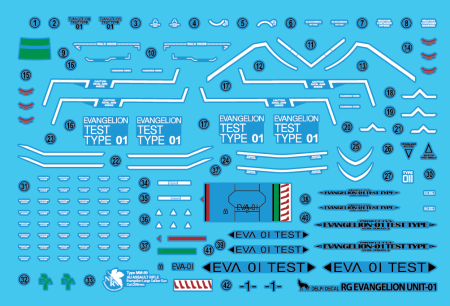 Decals - HCD0449. RG EVANGELION UNIT-01 WATER DECAL