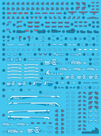 Decals - HCD0454. RG FORCE IMPULSE WATER DECAL