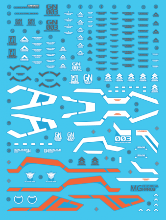 Decals - HCD0456. MG KYRIOS HOLOGRAM (Polygonal patterns) WATER DECAL