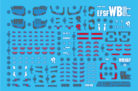 Decals - HCD0458. HG RX-78-2 BEYOND GLOBAL WATER DECAL