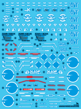 Decals - HCD0477. MG SLASH ZAKU PHANTOM (YZAK JULE CUSTOM) WATER DECAL