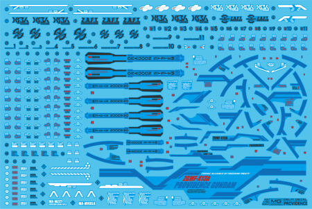 HCD0712. MG PROVIDENCE HOLO WATER DECAL ( BLUE )