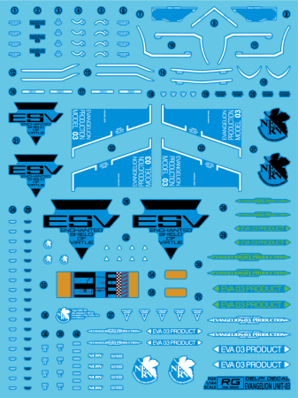 Decals - HCD0861. RG EVA UNIT-03 ESV SET WATER DECAL