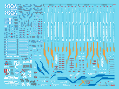 Decals - HCD0871. MG FREEDOM 2.0 MANUAL(Normal)