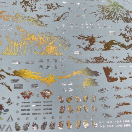 HCD1033. MG MASTER GUNDAM WATER DECAL(TYPE=2.GOLD+SILVER)