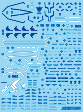 HCD1045. MG EXIA WATER DECAL