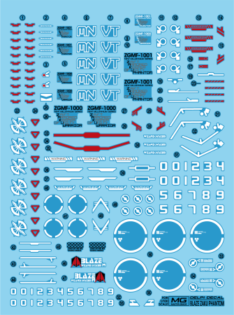 HCD1049. MG BLAZE ZAKU PHANTOM WATER DECAL