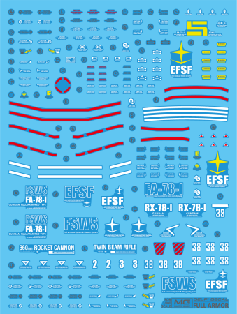 HCD1059. MG FULL ARMOR GUNDAM FA-78-1 WATER DECAL