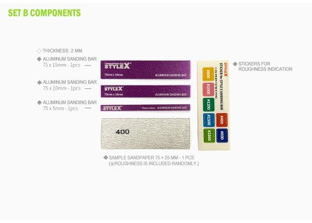 HCD1071 [STYLE X] ALUMINUM SANDING BAR - SET B [7]