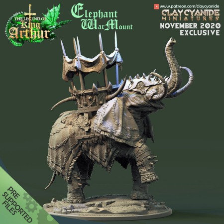 Miniaturi - HCM 008. Elephant War Mount
