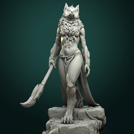 Miniaturi - HCM 200. Oleana_the_Werewolf_Queen