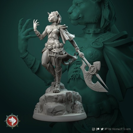 Miniaturi - HCM 211. Auria_Tabaxi_Female
