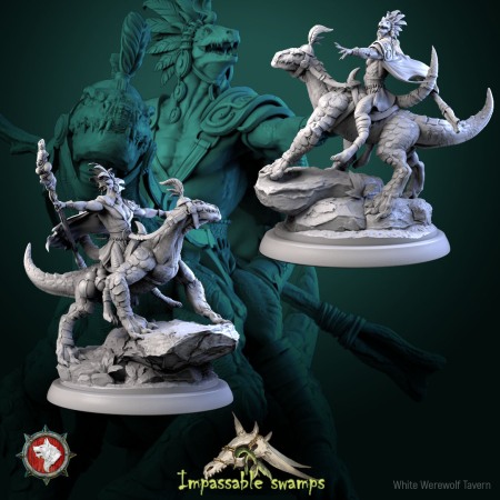 Miniaturi - HCM 458. Lizardfolk rider