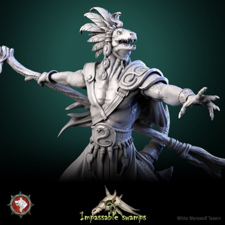 Miniaturi - HCM 459. Lizardfolk Sorcerer