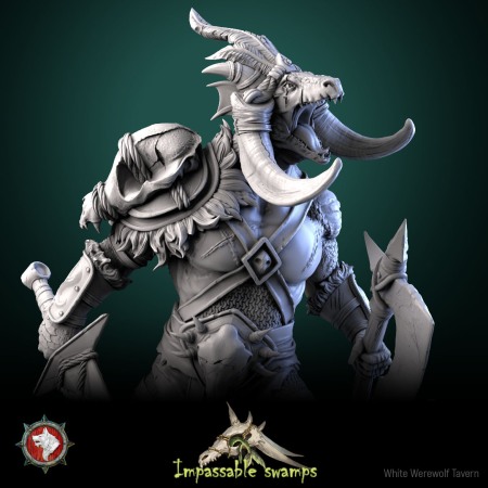 Miniaturi - HCM 463. Lizardfolk Warlord