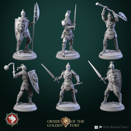 Miniaturi - HCT 595. Knights 6 miniatures