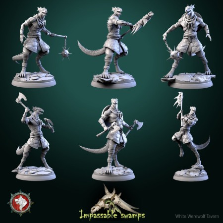 Miniaturi - HCT 702. Lizardfolk warriors set
