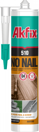 Silicon/Spuma - Adeziv poliuretanic de montaj fără cuie 510, monocomponent, întărire rapidă, interior/exterior, AKFIX