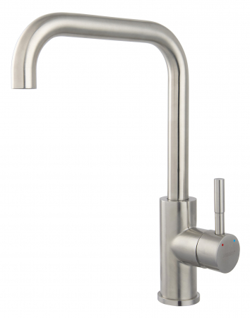 Produse - Baterie bucătărie stativă Camiro Inox, pipă pivotantă, cartuș ceramic 35 mm, inox, FERRO