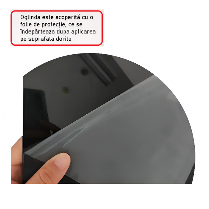Ceas de perete, Oglinda Acrilica, Negru, marime mare [3]