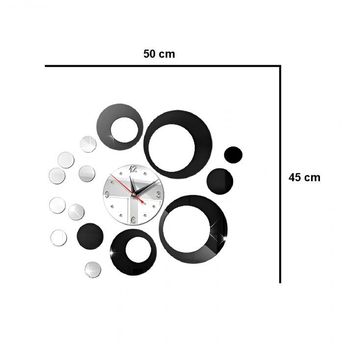 Ceas Decorativ Sticker, 450 mm x 500 mm, Magic [2]