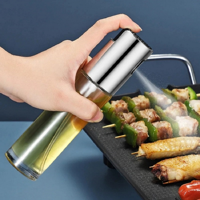 Pulverizator Ulei Din Sticla, Capacitate 100 ml, Argintiu [4]