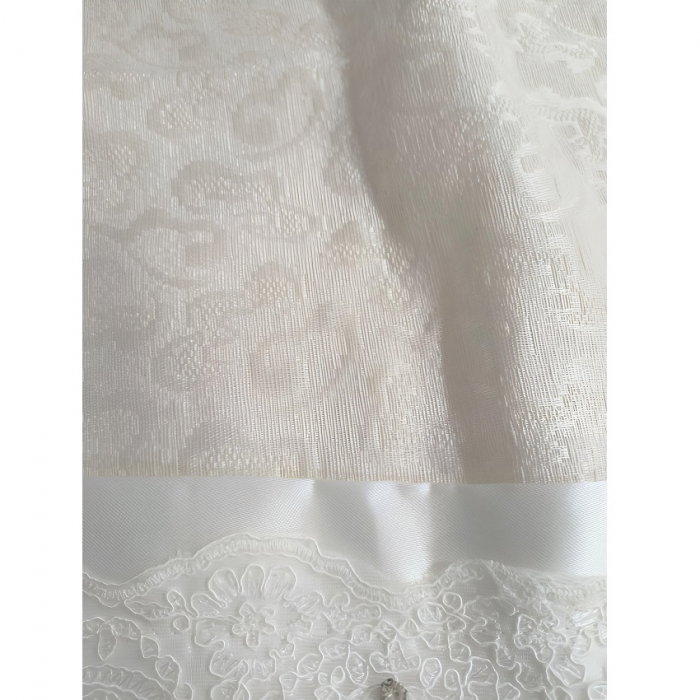 Set Lenjerie de Pat 8 piese batuta in pietre cu Prosoape Dantelate [7]