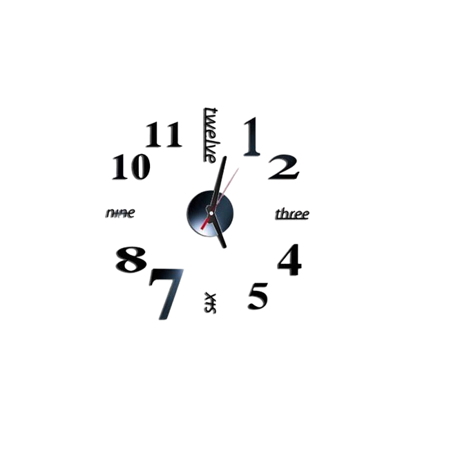 Ceas Decorativ, Oglinda Acrilica, Fara Zgomot, Stil Modern 400 mm x 400 mm [2]