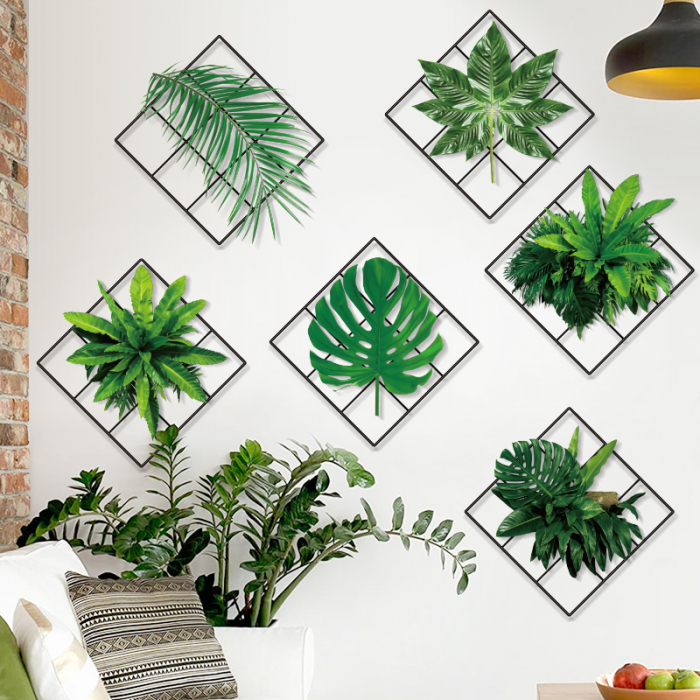 Set stickere Decotative, 3D, Plante Ornamentale, 6 Bucati x 25 cm x 25 cm [2]