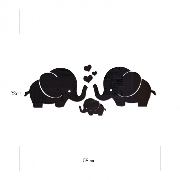 Sticker Acril Decorativ Oglinda, Creativ, 58 cm x 22 cm [2]