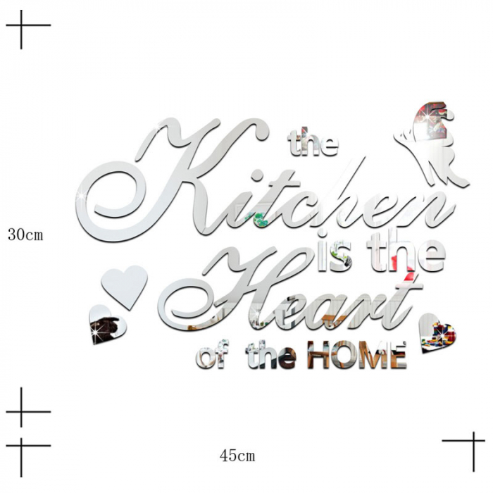 Sticker Acril Decorativ Oglinda, Creativ, Motivational, 30 cm x 45 cm [3]