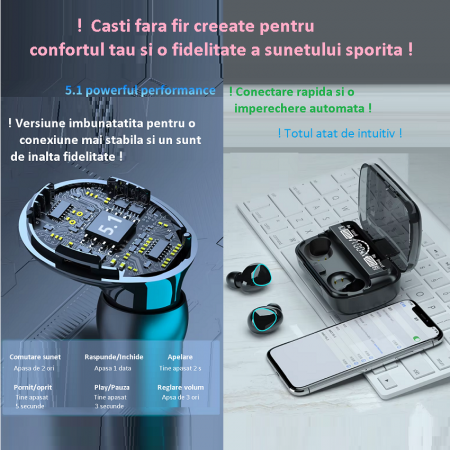 Casti fara fir creeate pentru confortul tau si o fidelitate a sunetului sporita! [1]